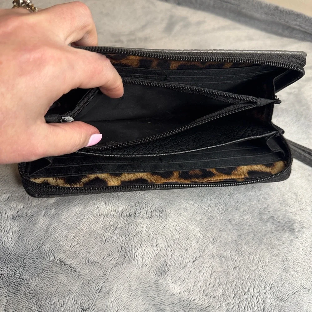 Jessica Simpson Color-Block Zip Around Wristlet Wallet